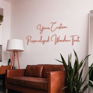 Lettere <span class=keywords><strong>in</strong></span> <span class=keywords><strong>Legno</strong></span> Personalizzate per Decorazione Murale, Arte da Parete con Logo o Nome - Product Image 1