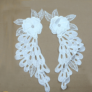 Vendita in fabbrica Guipure cotone fiore Applique <span class=keywords><strong>abito</strong></span> motivo di <span class=keywords><strong>pizzo</strong></span> disegni per il commercio all'ingrosso ricamo personalizzato del colletto di <span class=keywords><strong>pizzo</strong></span> - Product Image 3