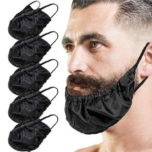 Protège-barbe creux jetable pour homme, pour éviter le contact avec le riz et la soupe, avec poche de rangement intégrée - Product Image 1