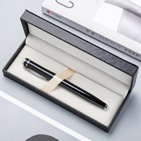 Hochwertige Einfarbige PU-Leder Geschenkstiftbox, Klappbare Business-Stiftbox mit Aufdruck, Unterschriften-Stift Geschenkverpackung