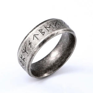 Anello in Acciaio al Titanio Lateefah 2024, Gioiello da Uomo Stile Hip Hop Vintage con <span class=keywords><strong>Scritta</strong></span> - Product Image 1