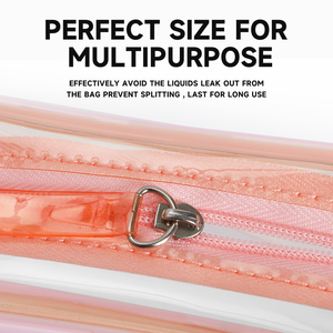 Bolsa de Aseo Transparente Personalizada con Logotipo, Bolsas de Cosméticos de PVC Transparentes con Cierre para Mujer, para Llevar en el Avión - Product Image 3