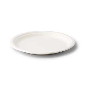Vente flash : Assiettes rondes en canne à sucre de 26 cm, blanches, grandes, pour servir lors de dîners et de réceptions, articles ménagers - Product Image 4
