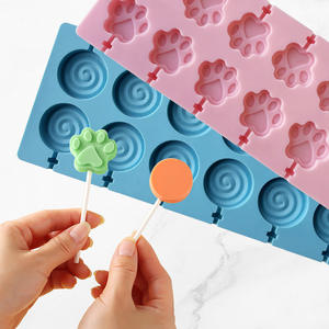 Lot de Moules à Bonbons en Silicone 3D à 12 Cavités, Outils de Pâtisserie Maison DIY, Moule Patte de <span class=keywords><strong>Chat</strong></span>, Sucette, Bâtonnet Fromage pour Chocolat et Gelée - Product Image 3