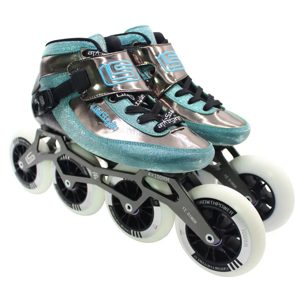 Patines de carreras de alto rendimiento Patines en línea de patinaje sobre ruedas con carcasa de carbono para jóvenes