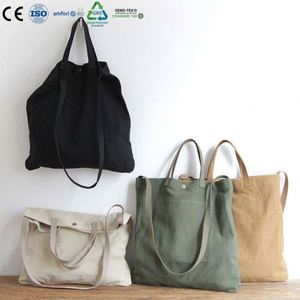 Bolso Bandolera de Lona de Algodón Suave Lavado Estilo Vintage, Bolso de Compras Casual para Picnic y Viajes de Fin de Semana al Aire Libre - Product Image 1