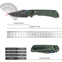 Couteau pliant tactique de haute qualité avec lame D2, pour le camping, la survie, la chasse en plein air, couteau de poche dans un emballage cadeau