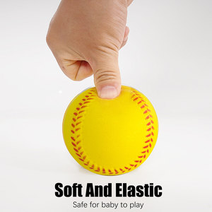 Soft PU Foam Baseball Softball Solid Stress Relief Training Ball Safe Squishy Squeeze Ball for Kids Youth Adult Practi - Product Image 2