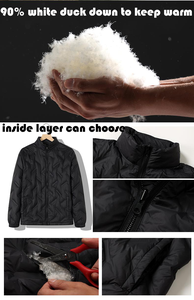 Vestes de football d'hiver pour hommes adultes, confortables, entièrement zippées, avec couche amovible POLYESTER/PLUMES 280 GSM, personnalisables, en stock - Product Image 4