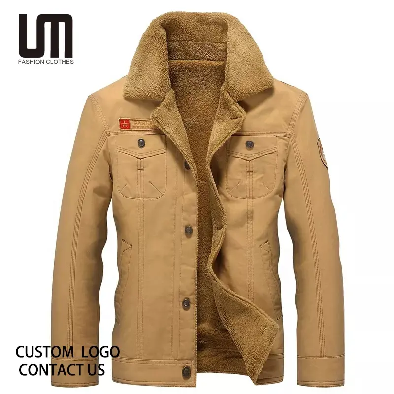 Liu Ming 2021 Hot Selling Winter Mens Warm Fur Collar 5XL Cargo Jacket Outwear Parka Cotton Quilted Coat