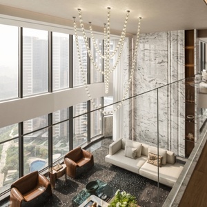 2025 moderne minimaliste Design Art verre <span class=keywords><strong>suspension</strong></span> lampe salon pendentif éclairage lustre <span class=keywords><strong>bois</strong></span> intérieur décoration Suspensions - Product Image 4