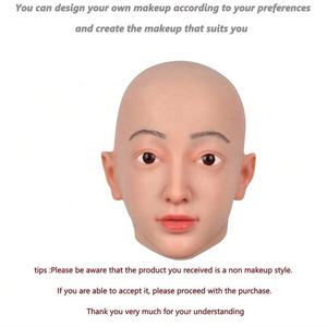 Máscara humana de silicona realista personalizada para Halloween, máscara facial femenina para travestis, transgénero, Drag Queen, fiesta Sissy - Product Image 5