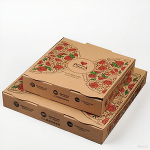 Carton <span class=keywords><strong>de</strong></span> papier jetable biodégradable <span class=keywords><strong>à</strong></span> <span class=keywords><strong>emporter</strong></span> emballage kraft boîte <span class=keywords><strong>à</strong></span> pizza personnalisée en pouces vente en gros - Product Image 4