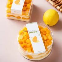 Boîtes d'Emballage en Plastique Transparente Carrées pour Grossistes, Boîtes à Dessert Tiramisu pour Bonbons, Gâteaux et Biscuits
