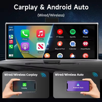 Caméra H808D 1080p portable, écran de voiture 11,26 pouces, enregistreur de conduite avec Carplay, moniteur Carplay, DVR Carplay