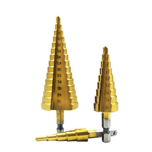 Hot Selling Hexagon Shank <b>Step</b> <b>Drill</b> Bearing Steel Straight Spiral <b>Step</b> Pagoda <b>Drill</b> Iron Wood <b>Drill</b> Reamer - Product Image 1