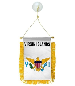 Mini-drapeau des Îles Vierges des États-Unis 6'' x 4'' (15 x 10 cm) avec ventouse <span class=keywords><strong>de</strong></span> suspension - Product Image 2