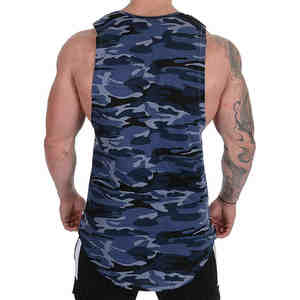 Camiseta sin Mangas de Cuello Redondo para Hombre, 100% Algodón, Transpirable, Ecológica, de Secado Rápido, Cómoda, Informal, para Gimnasio, Personalizable OEM - Product Image 6