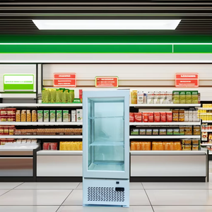 Thương mại bốn mặt kính Tủ đông truy cập hiển thị Máy làm lạnh với máy nén cho salad nhà hàng Deli sử dụng - Product Image 5