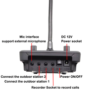 Microphone à condensateur puissant à col de cygne, système d'interphone filaire avec haut-parleurs pour entreprises, banques, écoles, hôpitaux et comptoirs