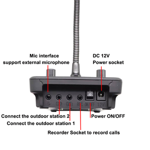Microphone à condensateur puissant à col de cygne, système d'interphone filaire avec haut-parleurs pour entreprises, banques, écoles, hôpitaux et comptoirs - Product Image 3