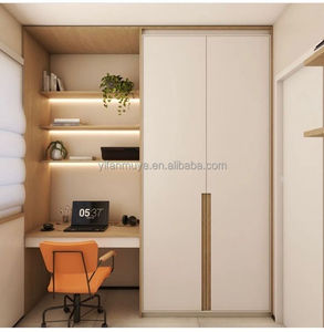 Armario de madera de una pieza con diseño personalizado, armario <span class=keywords><strong>plegable</strong></span> de tela multicapa, librería de escritorio para tocador de dormitorio - Product Image 6