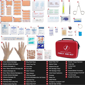 Trousse de premiers secours professionnelle et de sécurité, 320 pièces, en EVA, avec étui rigide - Product Image 6