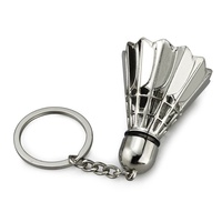 Porte-clés créatif en alliage de zinc, simulation de raquette de badminton, avec logo personnalisé, design moderne, souvenir de club sportif de tennis de table