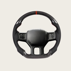 Volante Deportivo de Fibra de Carbono con Orificios para Dodge RAM Tyrannosaurus/Rex, Modificación con Detalles en Fibra de Carbono - Product Image 5