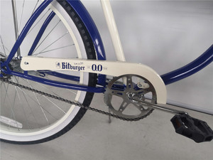 Bicicleta Retro Bitburger de 26 Pulgadas, Una Velocidad, Logotipo Personalizado, Bicicleta de Paseo con Canasta Delantera - Product Image 6