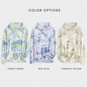 <b>Wool</b> Women's Outdoor Long Sleeve Tie <b>Dye</b> Hoodie Sports Top Custom Logo Premium Lightweight Breathable Quick Dry Hiking Running - Product Image 4