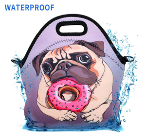 Sac à déjeuner personnalisable pour l'école, les voyages, les fêtes en plein air, en néoprène, avec bandoulière réglable, isolé, pliable, réutilisable - Product Image 4