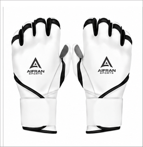 Gants de frappe en cuir AIFRAN, blancs et bleus, rembourrés, fermeture à boucle, unisexe, pour adultes, entraînement confortable, tailles XL-XXL - Product Image 4