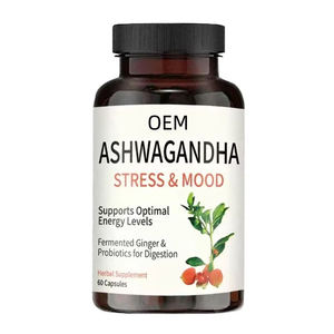 Cápsulas de Ashwagandha Orgánica de Marca Privada OEM, Suplemento para Mejorar el Enfoque, la Salud Inmunológica y el Estado de Ánimo, Cápsulas de Extracto de Raíz de Ashwagandha - Product Image 1