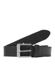 Cinturón de Cuero Vacuno Genuino de Primera Calidad con Hebilla de Aleación Plateada y Cierre Automático – Cinturón Impermeable para Hombre, Estilo Casual y de Negocios - Product Image 1