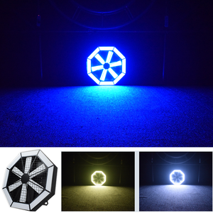 Fondo RGB profesional Luz de escenario de pared Láser LED Pixel Infinite Whirlwind Fan Effect para DJ - Product Image 5