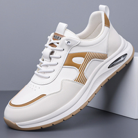 Nouvelles baskets décontractées pour hommes, tendance mode, légères, respirantes, antidérapantes, à lacets, avec amorti Evergreen et semelle épaisse, idéales pour l'été.