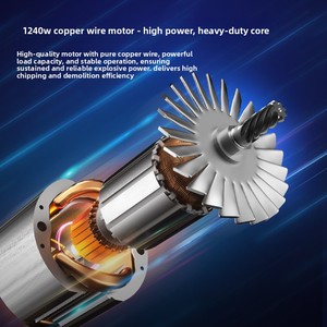 Pico eléctrico de corriente alterna de alta potencia de grado industrial <span class=keywords><strong>Dongcheng</strong></span> Z1G-FF04-15S 1700W 220V para demolición de ingeniería pesada - Product Image 3