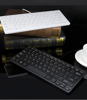 İngiltere İspanyolca 78-Key QWERTY Mini USB kablolu klavye teclado dizüstü Tablet oyun kullanımı için şık ince ve taşınabilir çok fonksiyonlu