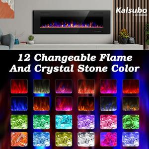 Insert de <span class=keywords><strong>cheminée</strong></span> linéaire LED Kalsubo 50 pouces, ultra fin, léger, mural, encastré - Product Image 3