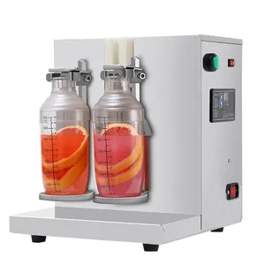 Machine électrique en plastique inoxydable à 2 têtes, kit de shake à bulles, boba, thé au lait, gobelet, bouteille pour thé au lait