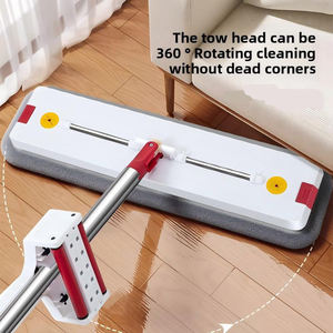 Serpillère auto-essoreuse mains libres avec grande tête absorbante pour sols humides et secs - Product Image 2