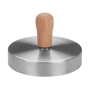 Hamburger Patty Mold 304 Stainless Steel With Wooden Handle For Meat Pressing - Product Image 4