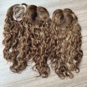 Postizo de Cabello Humano Europeo Virgen con Color Balayage Lexa de Calidad Profesional para Mujer, Topper de Cabello con Malla Mono para Mayor Volumen - Product Image 3