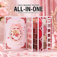 Palette de maquillage multifonctionnelle pour les yeux et le visage, rose mat, finement chatoyante, pour éclaircir le teint