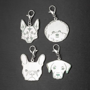 Accessoire de polissage à la main pour animaux de compagnie, porte-clés commémoratif personnalisé en acier inoxydable, <span class=keywords><strong>Bichon</strong></span>, <span class=keywords><strong>Labrador</strong></span>, Corgi, loup, chien, Bulldog - Product Image 1