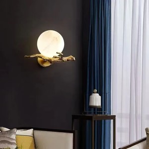 Lámpara de Pared de Mármol con Fuente de Luz LED de 220V para Dormitorio, Mesita de Noche, Sala de Estar, Pasillo - Product Image 2