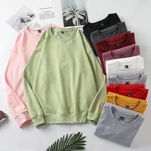 Pull-over en molleton uni à col rond pour homme, coupe classique, respirant et écologique, vente en gros, collection printemps - Product Image 1