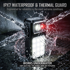 Lampe de travail LED portable avec clip magnétique, étanche IPX7, rechargeable, 14 LED, 300LM, fabriquée <span class=keywords><strong>en</strong></span> usine BSCI, nouvelle version - Product Image 4