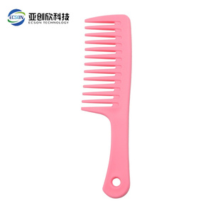 Peine de cuchillo grande, hombres y mujeres, pelo largo, agujeros redondos, cabello de peluquería portátil para el hogar, peine de cabeza de diente grueso, peine plano de plástico - Product Image 6